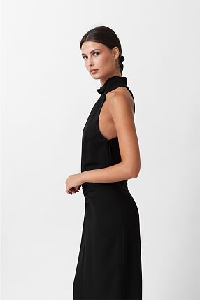 HIGH NECK FITTED DRESS