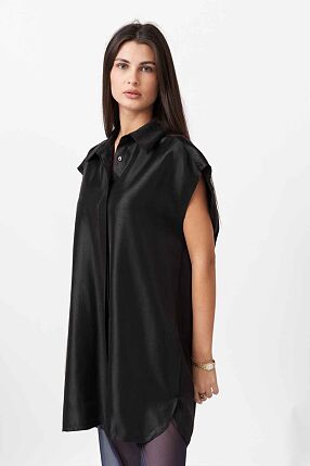 METALLIC SHIRT DRESS