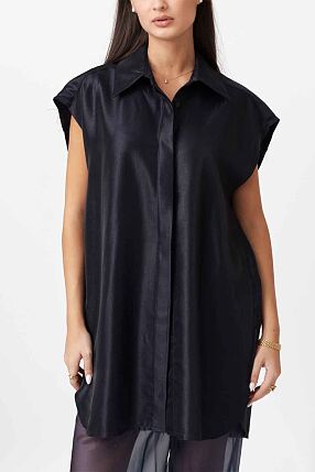 METALLIC SHIRT DRESS