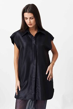 METALLIC SHIRT DRESS