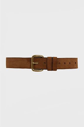 POWER LEATHER BELT BROWN