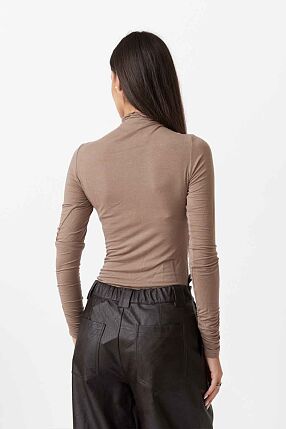 RUFFLED HIGH NECK TOP