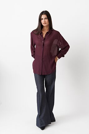 WOOL BLENDED SHEER SHIRT