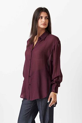 WOOL BLENDED SHEER SHIRT