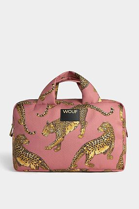 BLUSH LEOPARD LARGE TOILETRY BAG