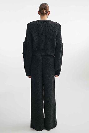 DONNA KNITTED CROPPED BLOUSE