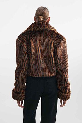 THROWBACK FUR CROPPED JACKET