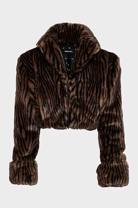 THROWBACK FUR CROPPED JACKET