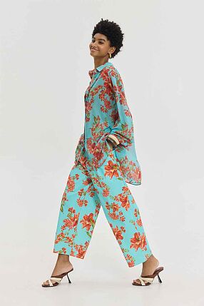 HEATHER SHIRT CRAYON AQUA