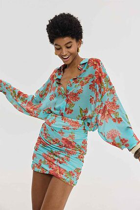 HEATHER SHIRT CRAYON AQUA