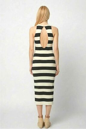 NAVY CREW NECK DRESS
