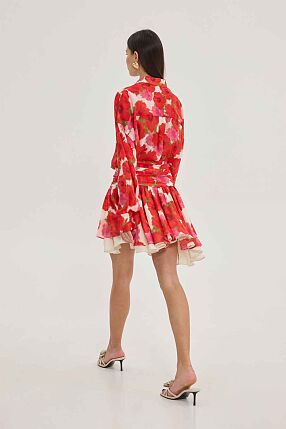 HEATHER SHIRT BLOOMING SKY RED