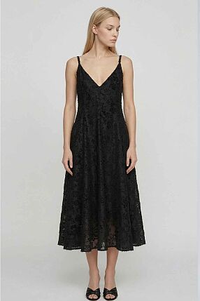 SEQUINED FLARED DRESS