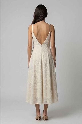 SEQUINED FLARED DRESS