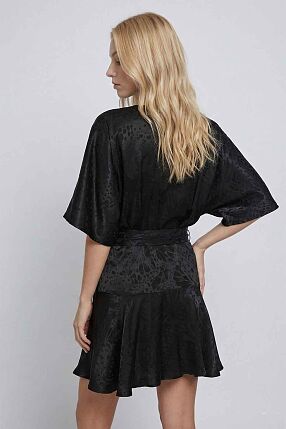 WRAPPED RUFFLE DRESS
