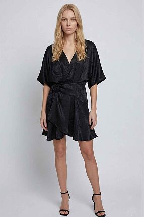 WRAPPED RUFFLE DRESS