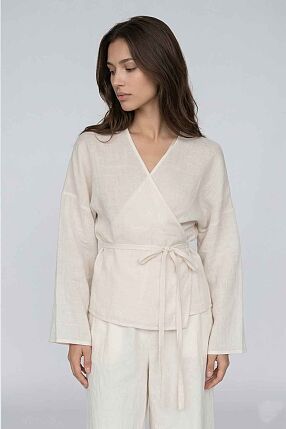 WRAP LONG SLEEVE BLOUSE