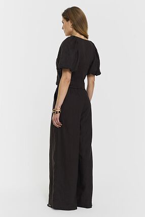 APRILIA LINEN TROUSERS COFFEE