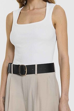 CANDELA BIG BUCKLE BELT BLACK