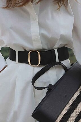 CANDELA BIG BUCKLE BELT BLACK