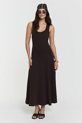 DEFNEN KNITTED DRESS COFFEE