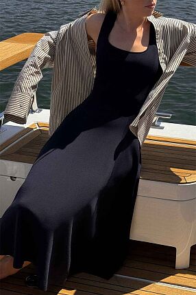 DEFNEN KNITTED DRESS NAVY