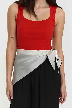 ERINNA SILK SCARF OFF WHITE