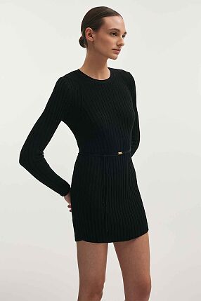 FEMME  KNITTED MINI DRESS