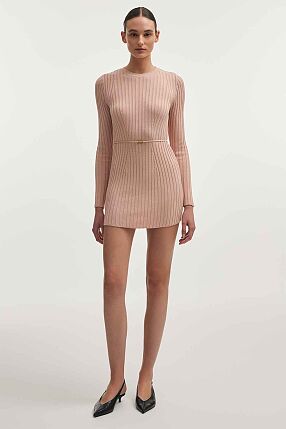 FEMME  KNITTED MINI DRESS