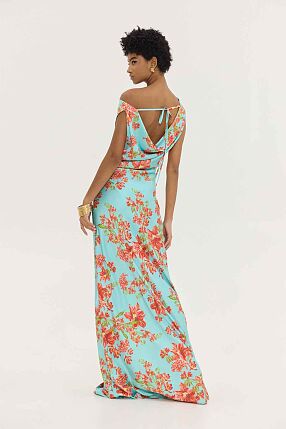 GOLD DRESS AQUA
