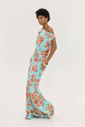 GOLD DRESS AQUA
