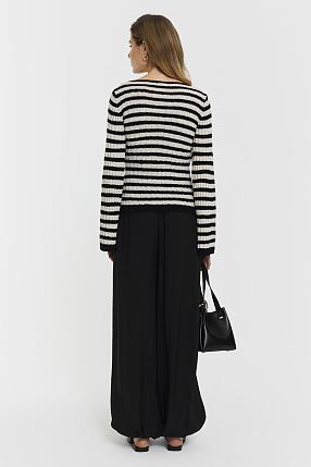 KARLIE KNITTED TOP BLACK STRI