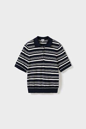 LEONELLE POLO KNIT JUMPER NAV