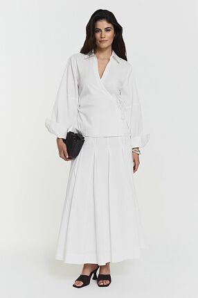 MELLA WRAP SHIRT WHITE
