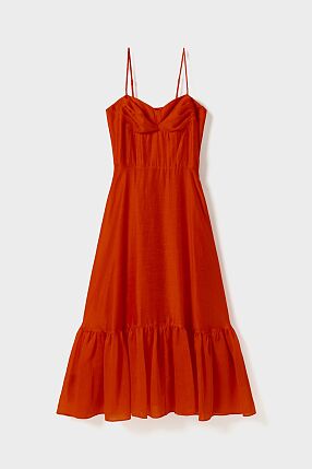 PENNIE DRESS POPPY RED