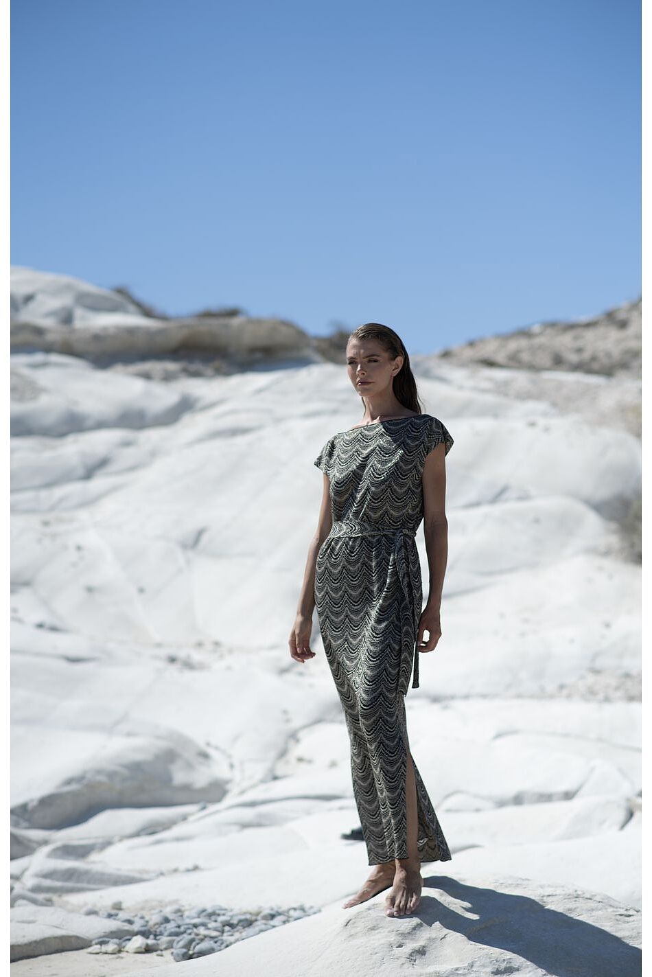 MARBLE FLOW MAXI DRESS