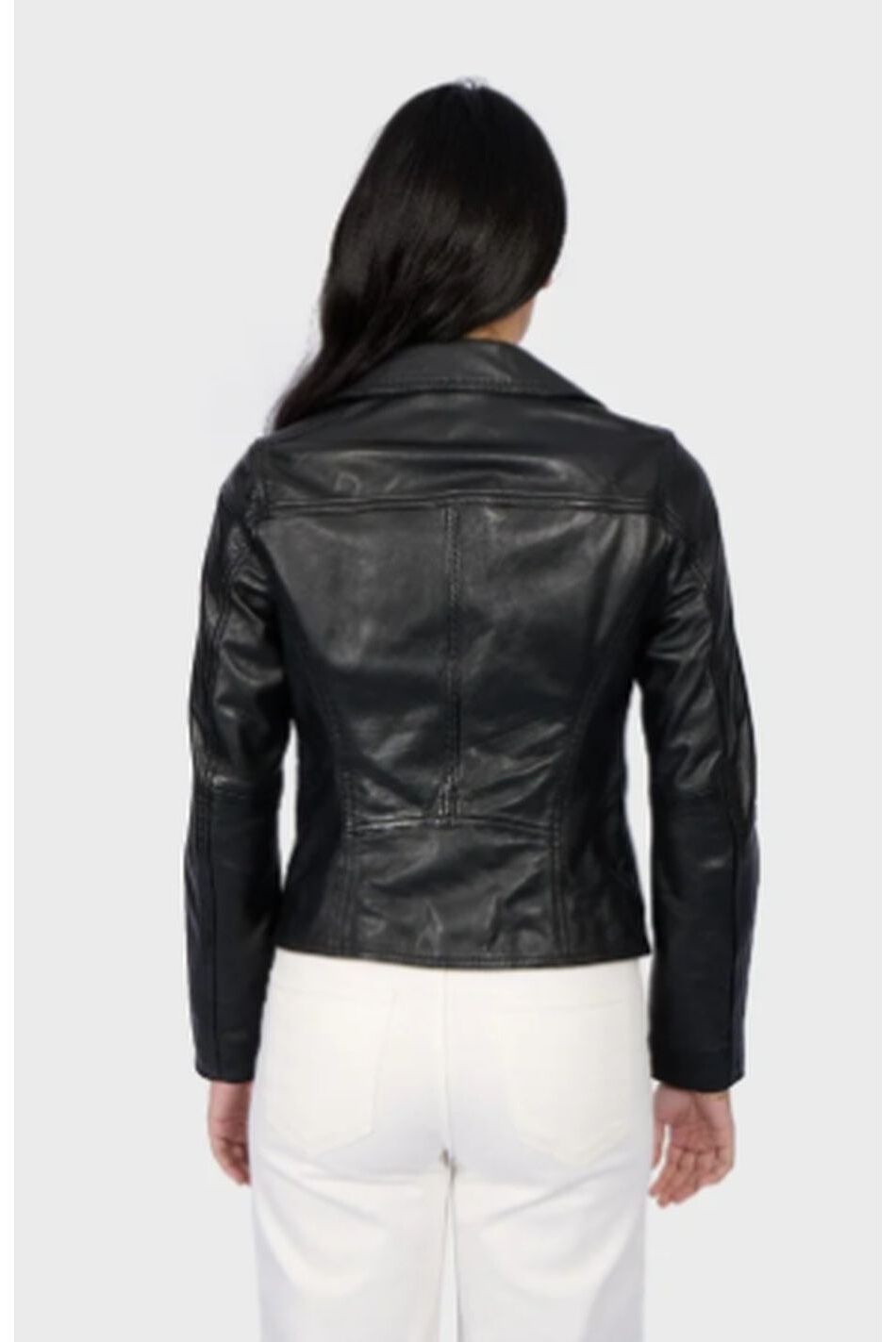 CLIPS SLEEK ASYMMETRICAL LEATHER JACKET