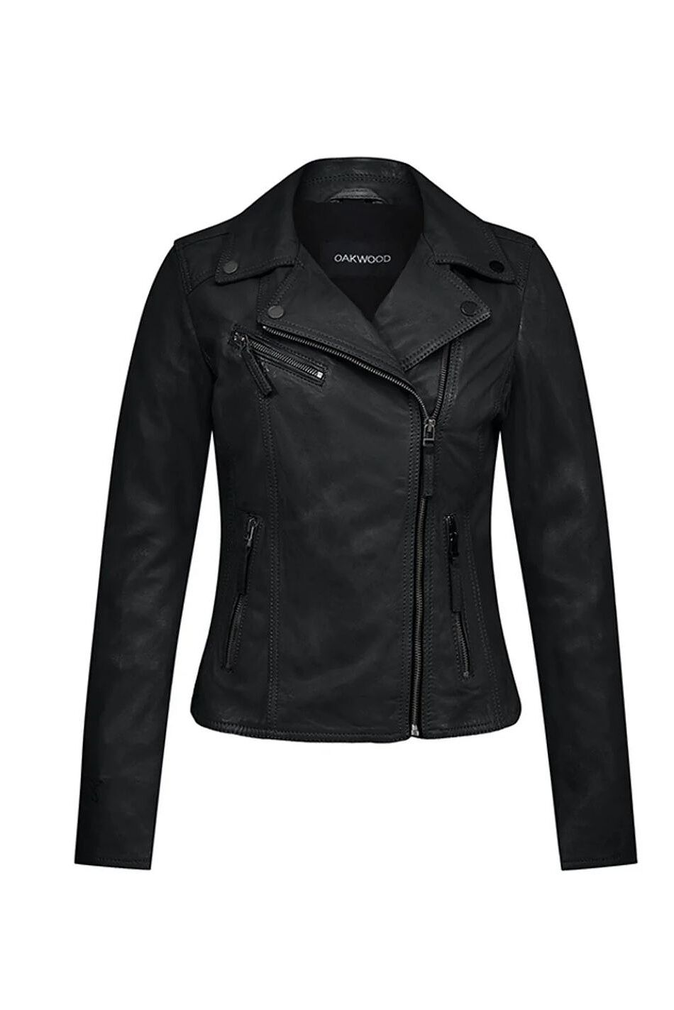 CLIPS SLEEK ASYMMETRICAL LEATHER JACKET