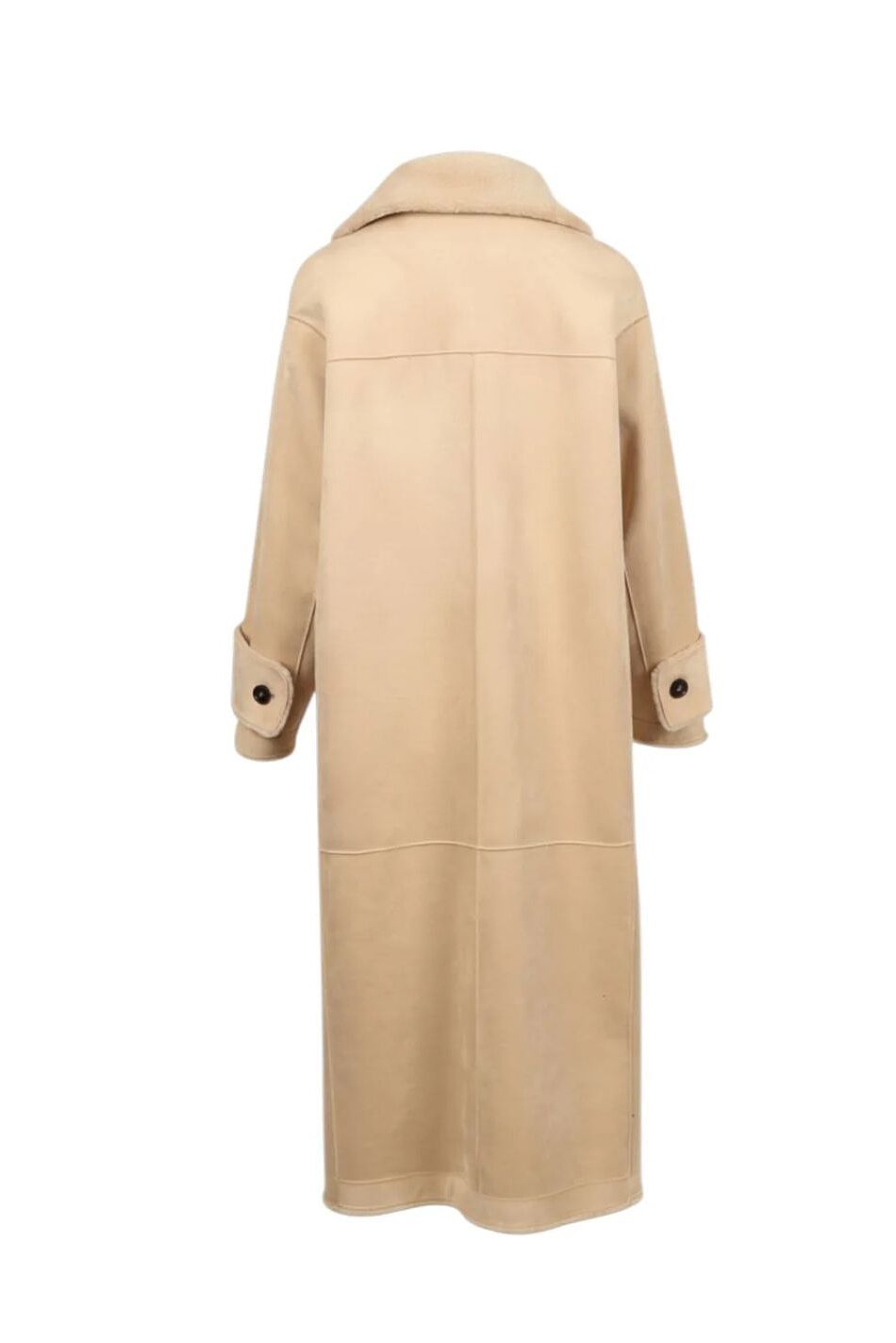 CHARLOTTE LILLY FUR SUEDE-WOOL COAT