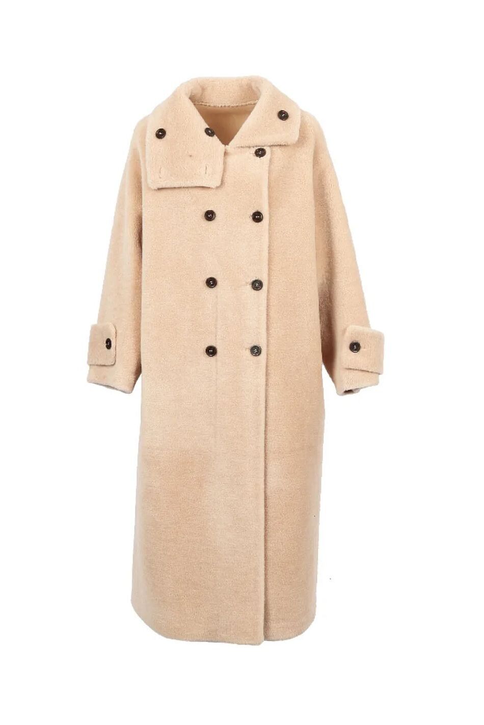 CHARLOTTE LILLY FUR SUEDE-WOOL COAT