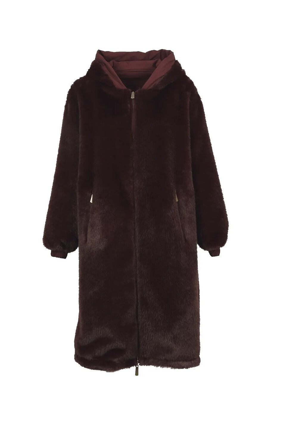 STARRY REVERSIBLE TWO-MATERIAL NYLON AND FAUX FUR PARKA