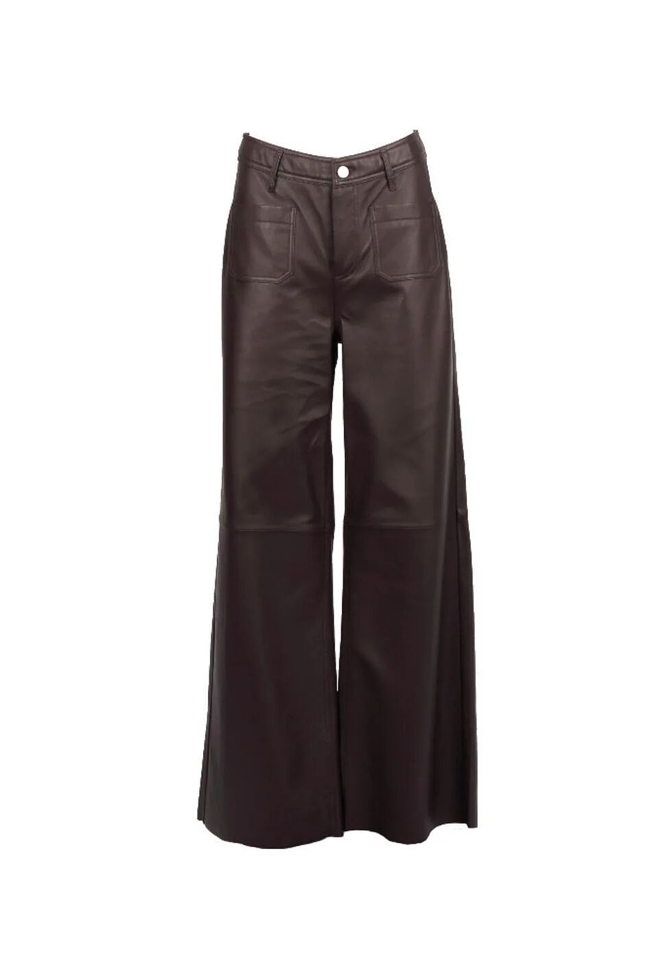 YUMMY WIDE LEG SHEEPSKIN LEATHER TROUSERS 100% GENUINE LEATHER