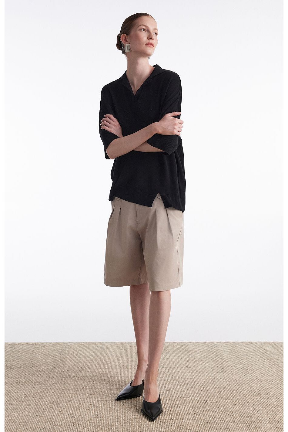 FINE LINE KNITTED POLO SHIRT