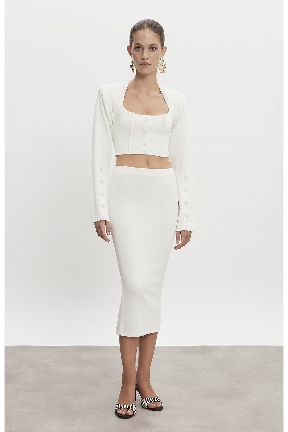 HEAVEN KNITTED MIDI SKIRT