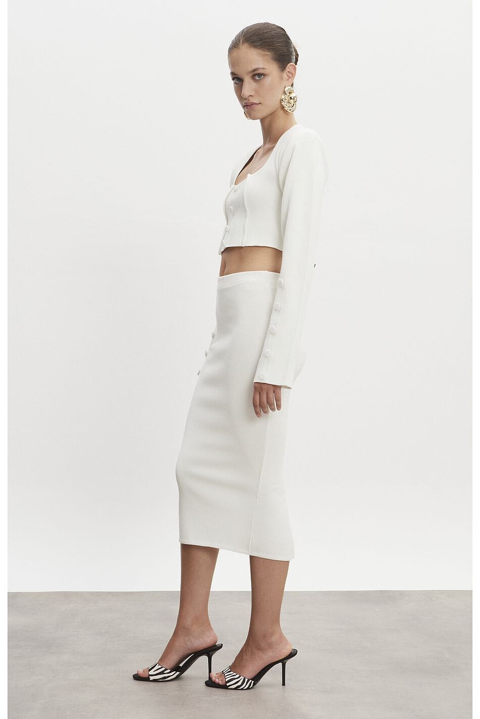 HEAVEN KNITTED MIDI SKIRT
