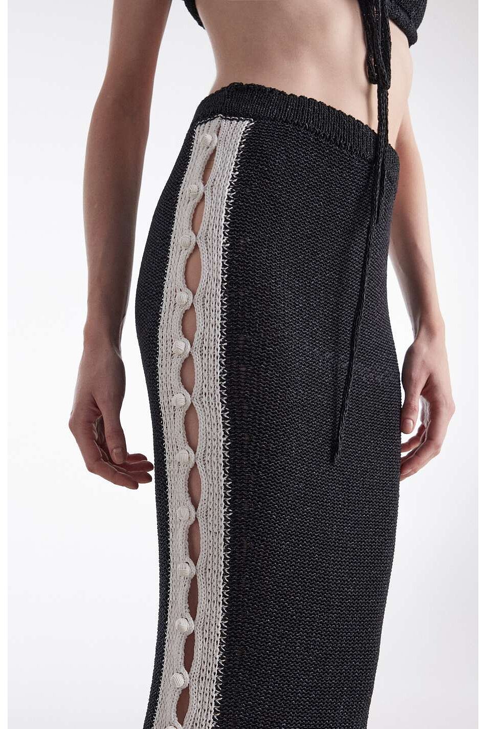 VOYAGE KNITTED MIDI SKIRT