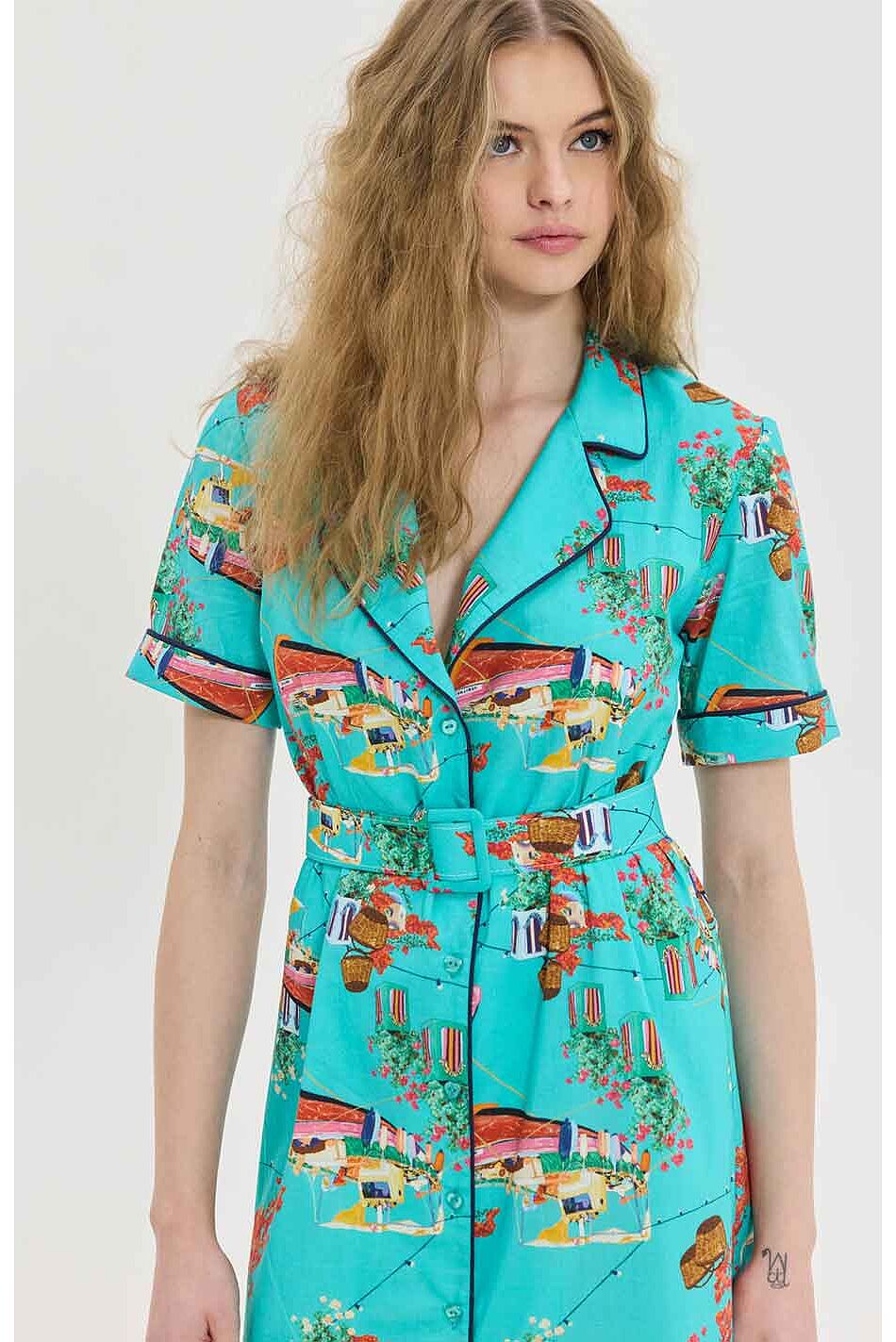 ATHENA DRESS (AQUA)