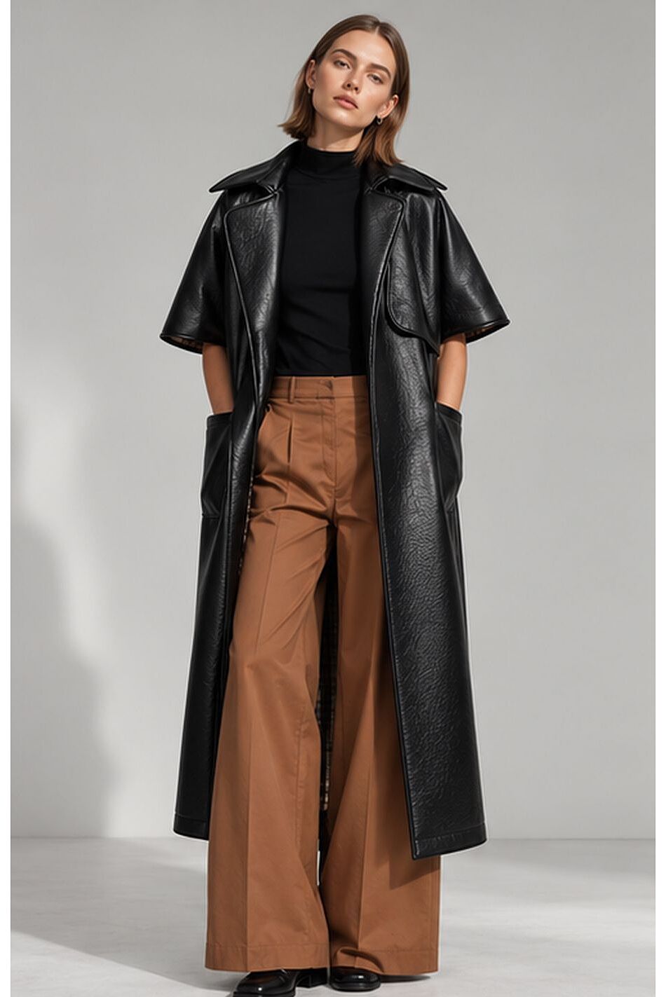 LEATHER TRENCH