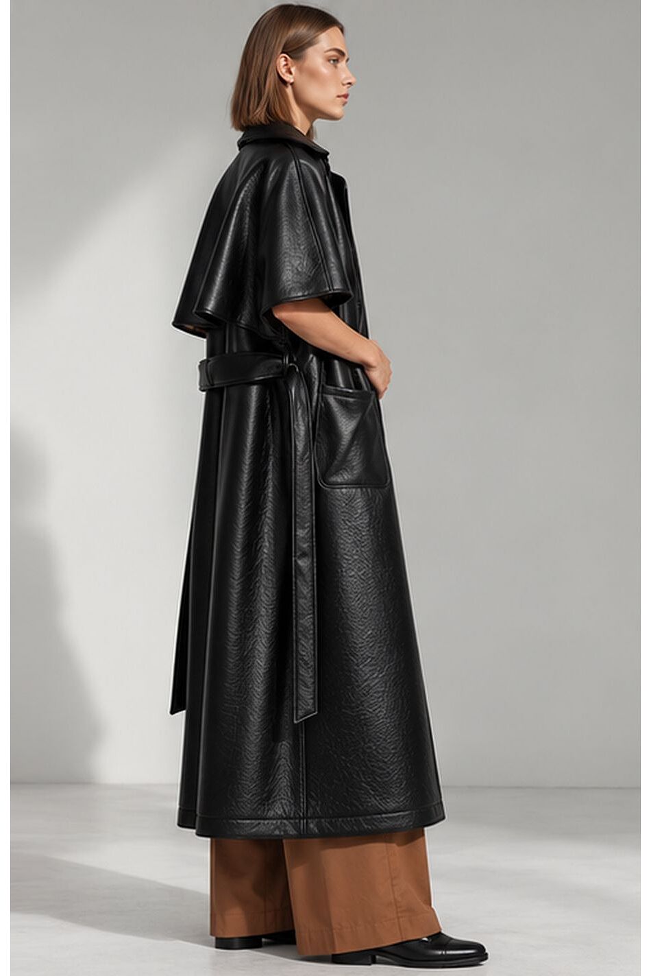 LEATHER TRENCH