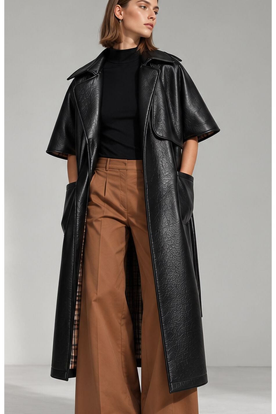 LEATHER TRENCH